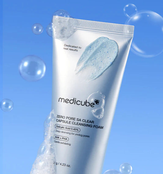Medicube - Zero Pore SA Clear Capsule Cleansing Foam - Mousse nettoyante acide salicylique anti-pores
